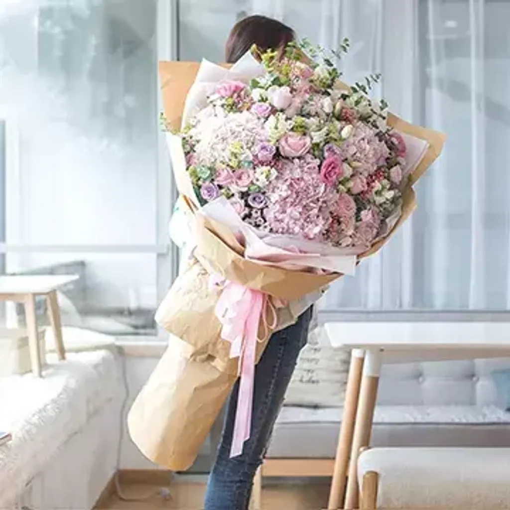 Love as First Seen-Giant Bear Hug Bouquet